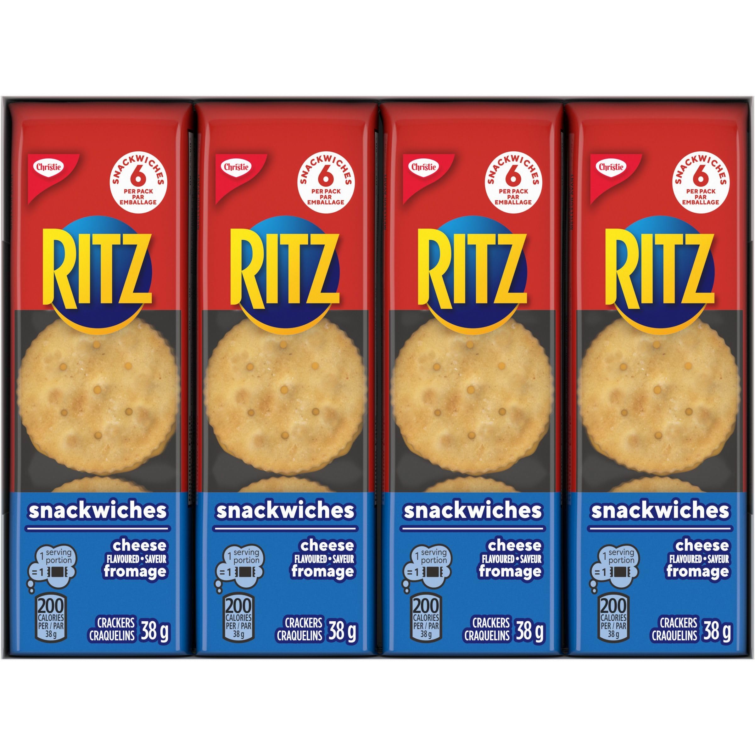 Amazon.com: Ritz Snackwich Crackers Cheese Flavour (8x38g) 304g